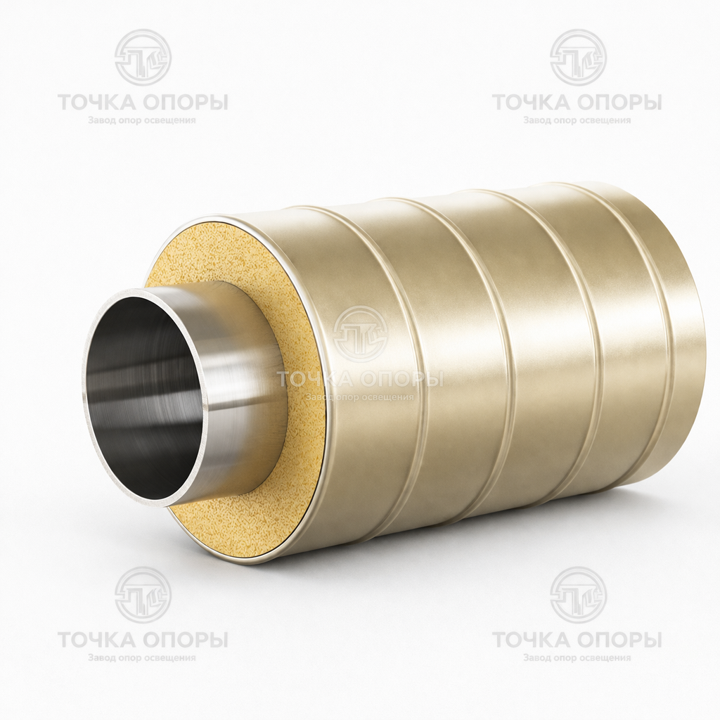 Труба ППУ стальная оболочка 125х38х3 мм ГОСТ 30732-2006