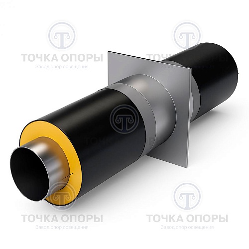 Неподвижная опора трубопроводов в ППУ изоляции с полиэтиленовой (ПЭ) оболочкой